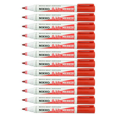 Nikko Permanent Oil Marker Bullet Tip Red