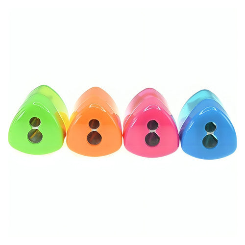Osmer Sharpener 2 Hole Triangular Drum Tinted Assorted Box of 12
