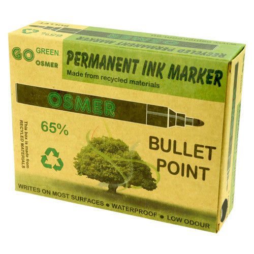 Osmer Permanent Marker Bullet Tip Black