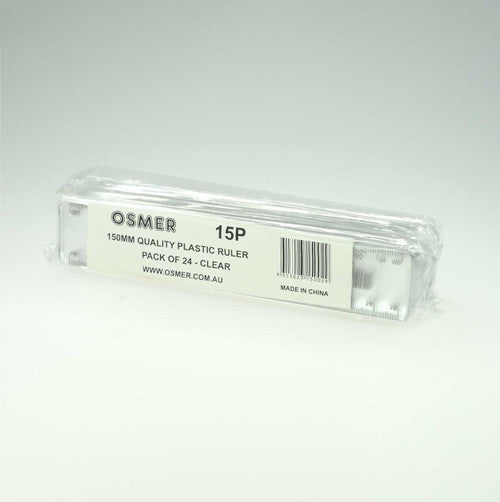 Osmer Ruler 15cm Plastic Clear