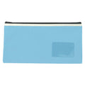Osmer Polyester Pencil Case 1 Zip with Name Card 35 x 18cm Light Blue Pack of 6