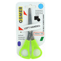 Osmer School Scissors 140mm Left Handed Green Handle Hangsell