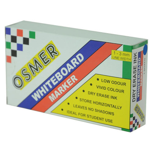 Osmer Whiteboard Marker Fine Bullet Tip Blue