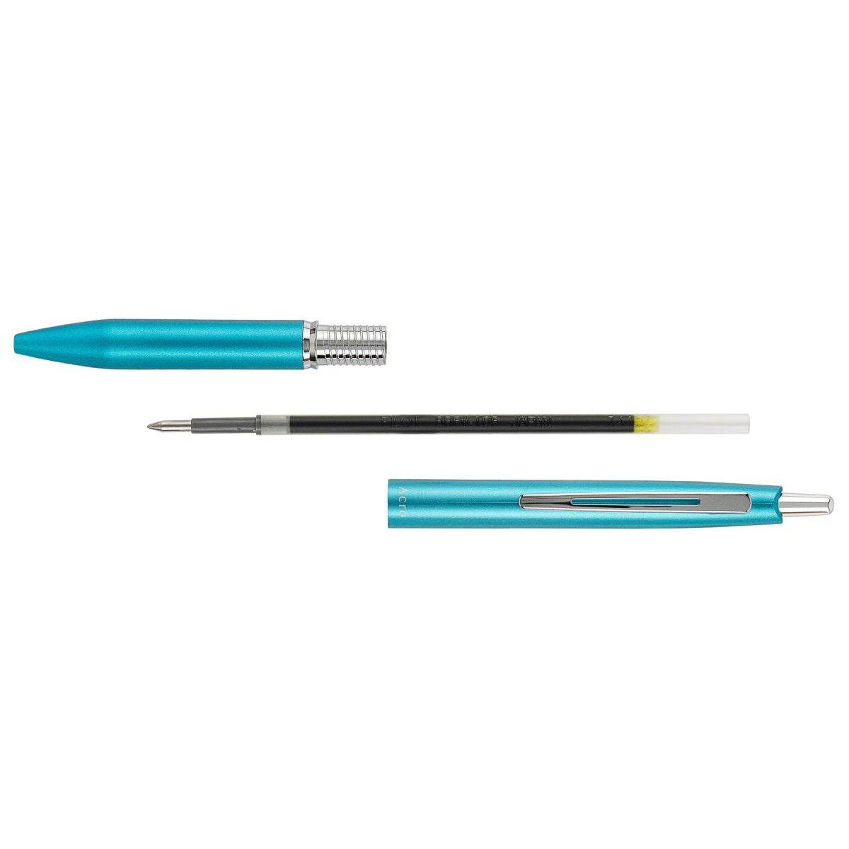 PILOT Acro 1000 Retractable Ballpoint Fine Metallic Turquoise Barrel Silver Accent Black Ink