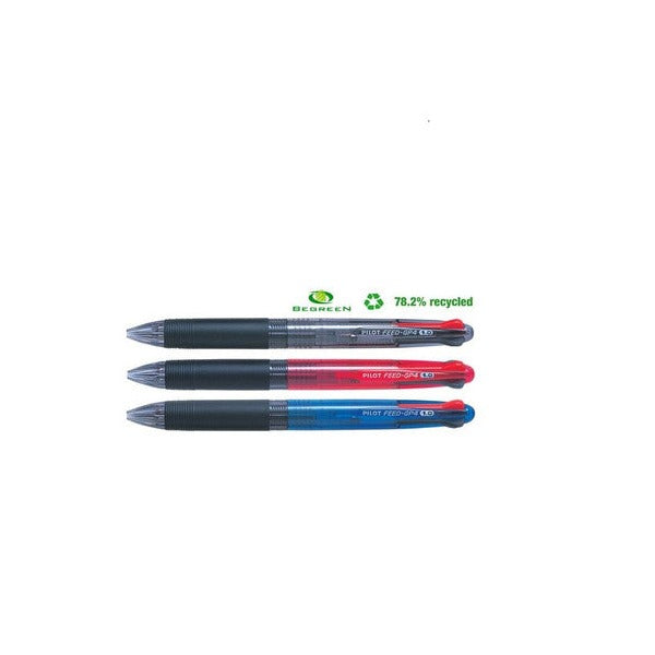 Pilot BegreeN Feed GP4 4 in 1 Retractable Ballpoint Pen Medium Black Barrel Box of 10