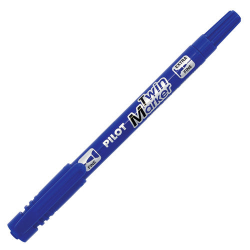 Pilot BegreeN Twin Permanent Marker Dual Nib Blue Box of 10