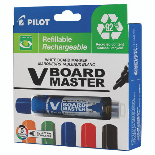Pilot BegreeN V Board Master Whiteboard Marker Bullet Medium Assorted Pack of 5