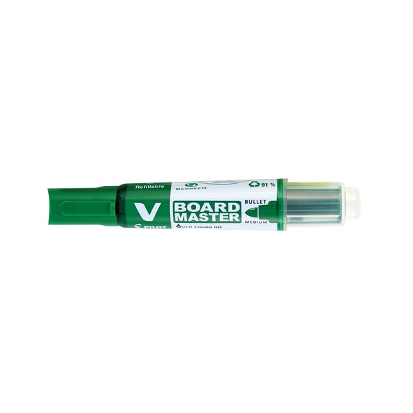 Pilot BegreeN V Board Master Whiteboard Marker Bullet Medium Green Box of 10
