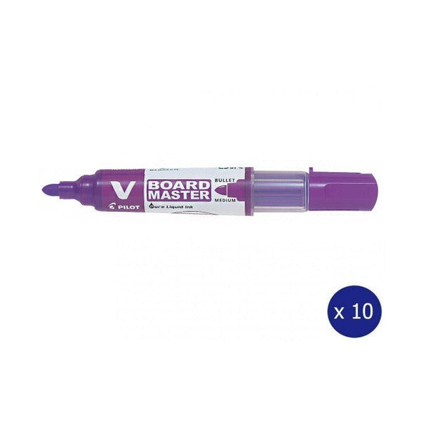 Pilot Begreen V Board Master Whiteboard Marker Bullet Violet Box 10