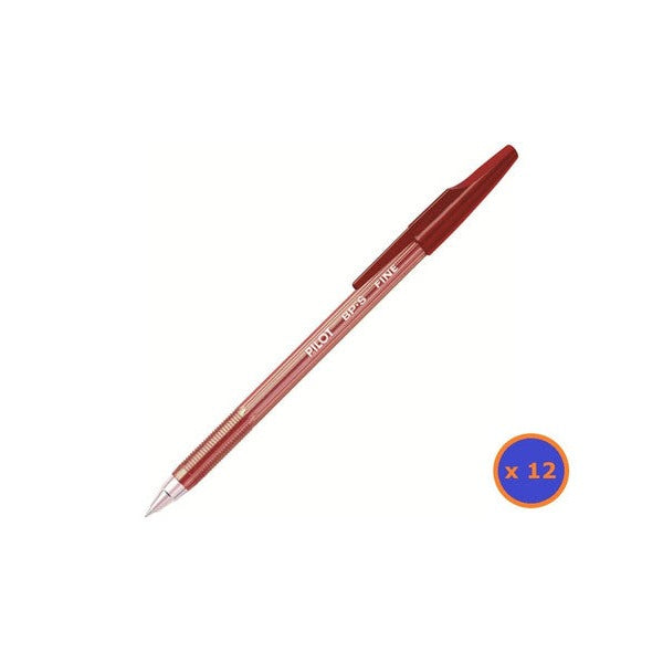 Pilot BP-S The Better Ballpoint Stick Pen Fine Red Box of 12
