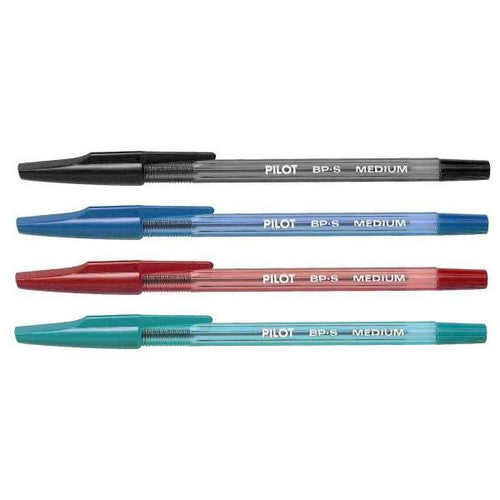 Pilot BP-S The Better Ballpoint Stick Pen Medium Blue Box of 12