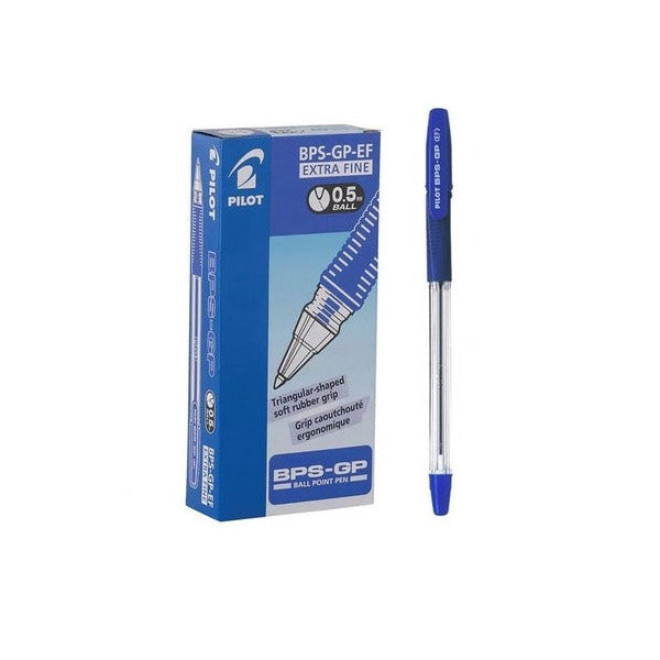 Pilot BPS-GP The Ballpoint Stick Grip Pen Extra Fine Blue Box of 12