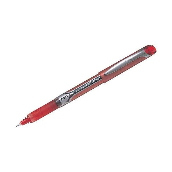 Pilot BXGPN-V5 Hi-Tecpoint Grip Rollerball Pen 0.5mm Red Box of 12