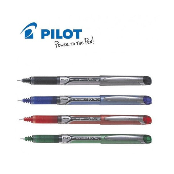 Pilot BXGPN-V5 Hi-Tecpoint Grip Rollerball Pen 0.5mm Red Box of 12