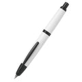 Pilot Capless Black Accent Fountain Pen Gloss White Barrel Stub Nib