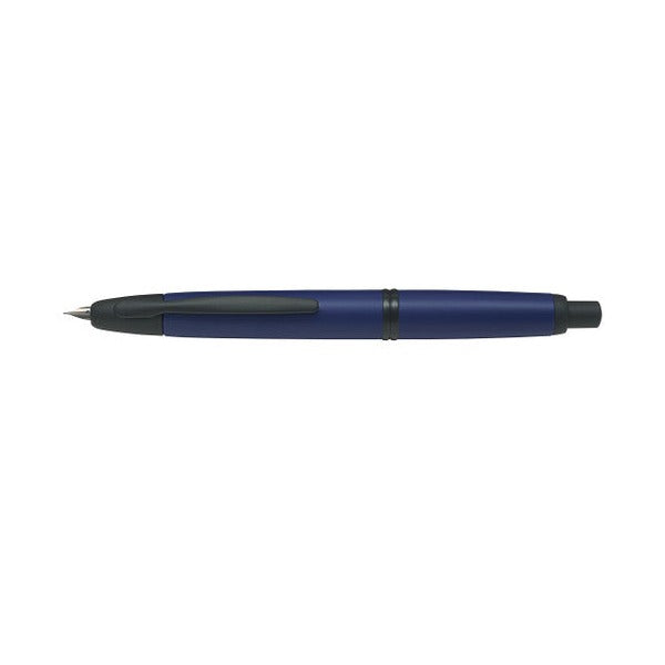 Pilot Capless Black Accent Fountain Pen Matte Blue Barrel Stub Nib