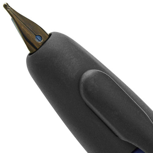Pilot Capless Black Accent Fountain Pen Matte Blue Barrel Stub Nib