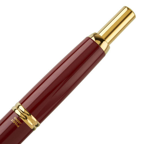 Pilot Capless Gold Accent Fountain Pen Red Barrel Fine Nib