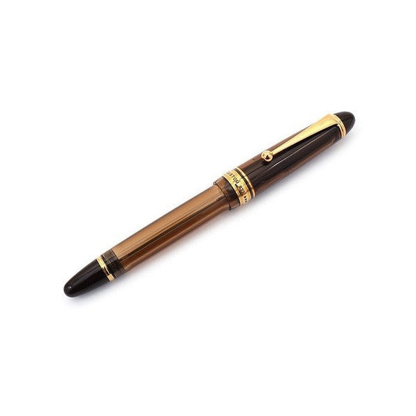 Pilot Custom 823 Fountain Pen Brown Barrel 14K Gold Fine Nib