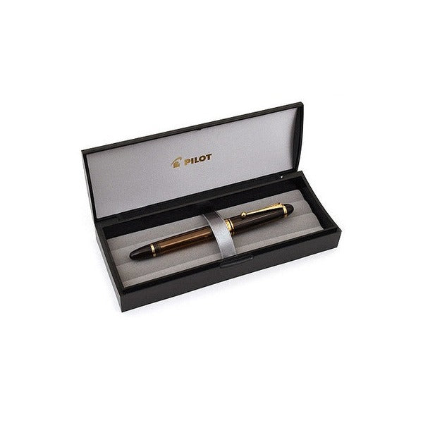 Pilot Custom 823 Fountain Pen Brown Barrel 14K Gold Fine Nib