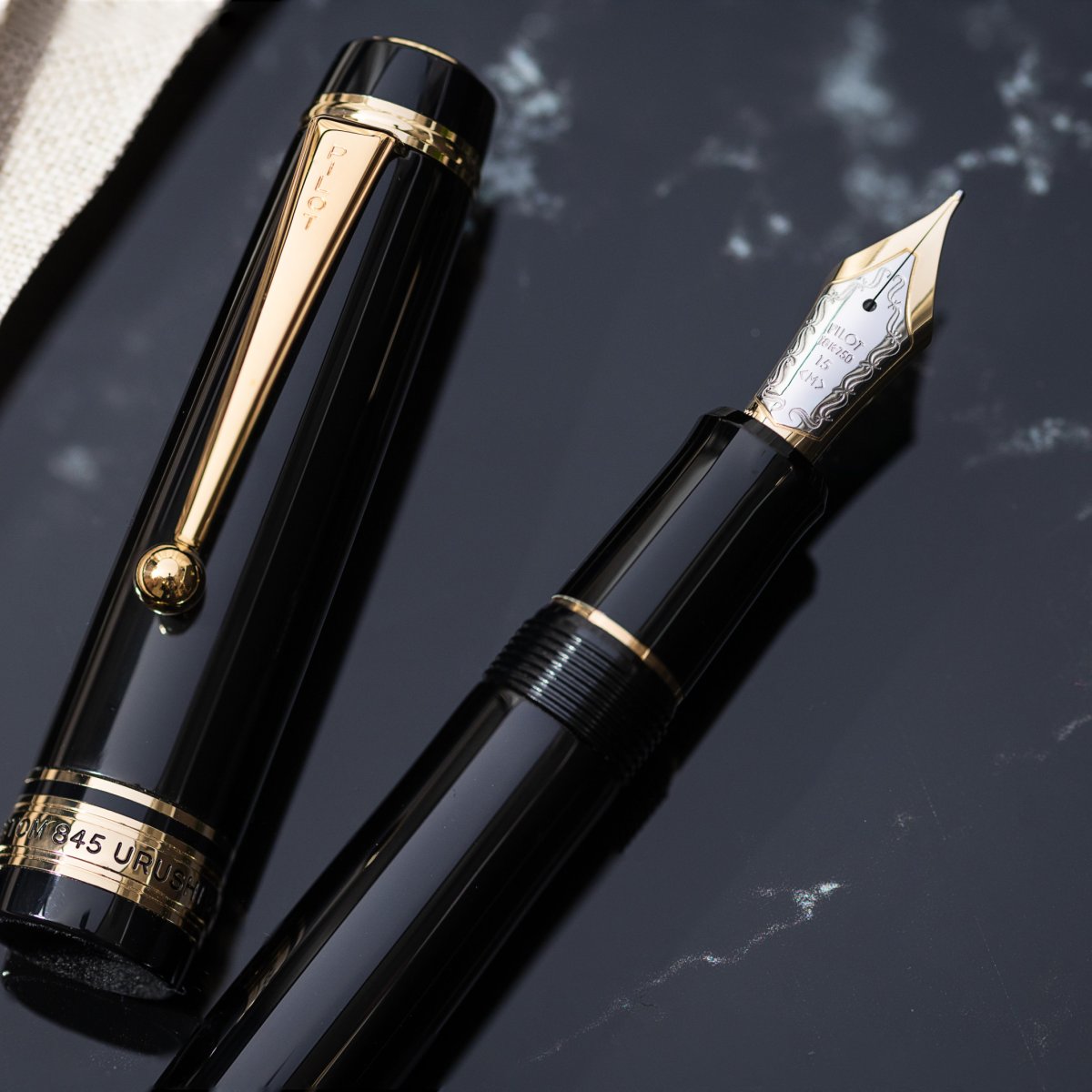Pilot Custom 845 Fountain Pen Black Barrel Fine Nib