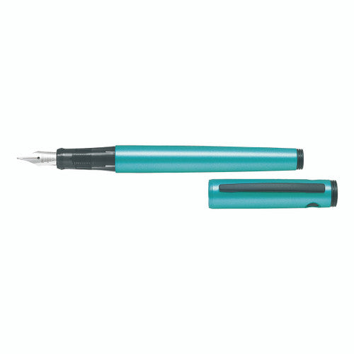 Pilot Explorer Fountain Pen Metallic Emerald Blue Barrel Medium Nib