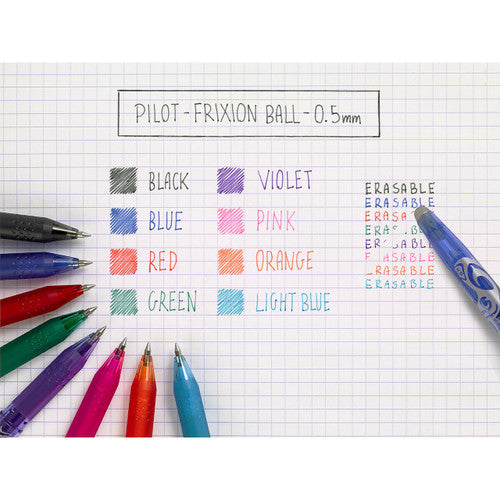 Pilot FriXion Ball Erasable Rollerball Gel Pen Extra Fine Blue Box of 12