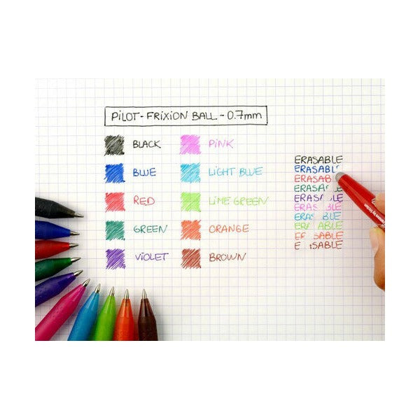 Pilot FriXion Ball Erasable Rollerball Gel Pen Fine Green Box of 12