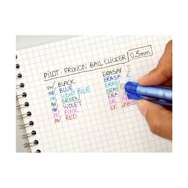 Pilot FriXion Clicker Erasable Retractable Gel Pen Extra Fine Green Box of 12