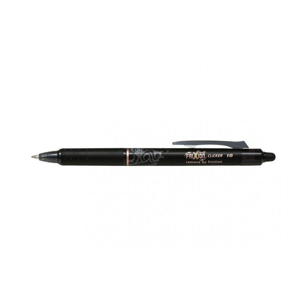Pilot FriXion Clicker Erasable Retractable Gel Pen Medium Black Box of 12
