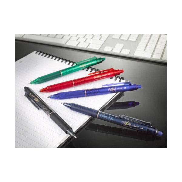 Pilot FriXion Clicker Erasable Retractable Gel Pen Medium Red Box of 12