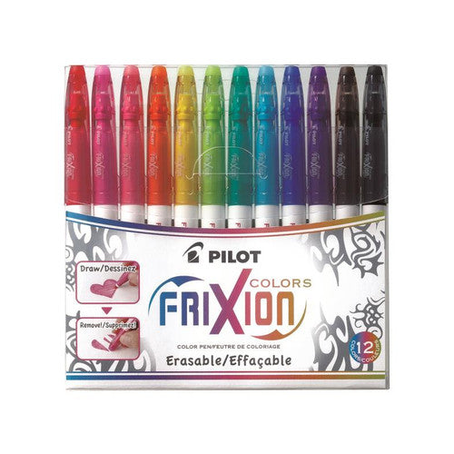 Pilot FriXion Colours Erasable Marker 2.5mm Assorted Wallet of 12