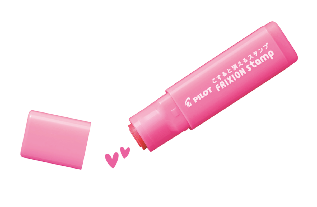 PILOT FriXion Erasable Stamp Double Heart Pink Box of 5
