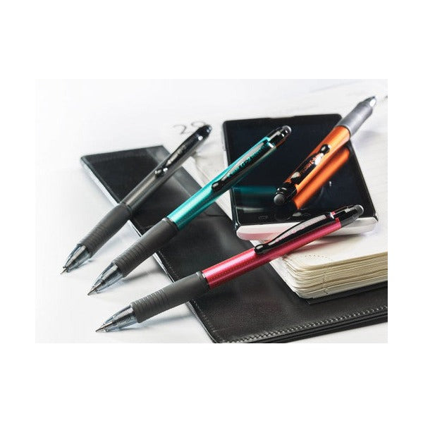 Pilot G-2 Penstylus Gel Pen 0.7mm Gold Barrel Black Ink Box of 12