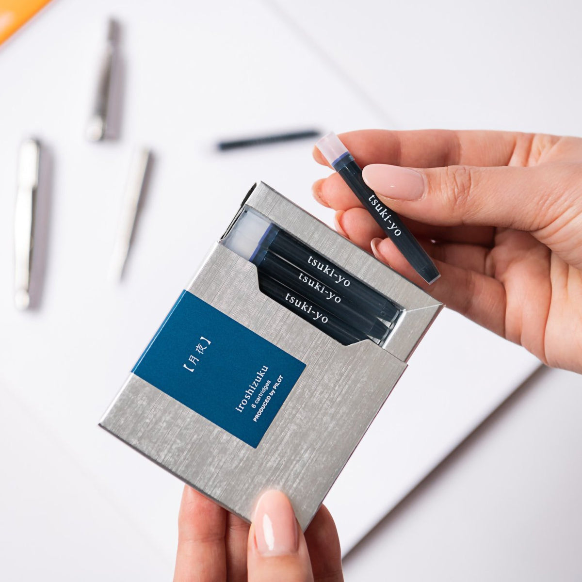 Pilot Iroshizuku Fountain Pen Ink Cartridge Moonlight (Tsuki-yo) Pack 6