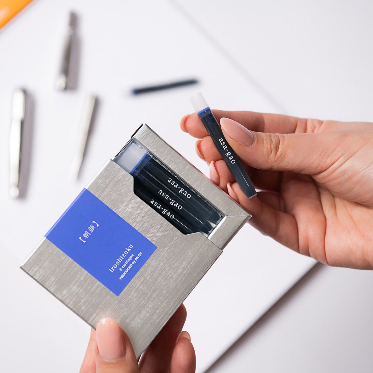 Pilot Iroshizuku Fountain Pen Ink Cartridge Morning Glory (Asa-gao) Pack 6