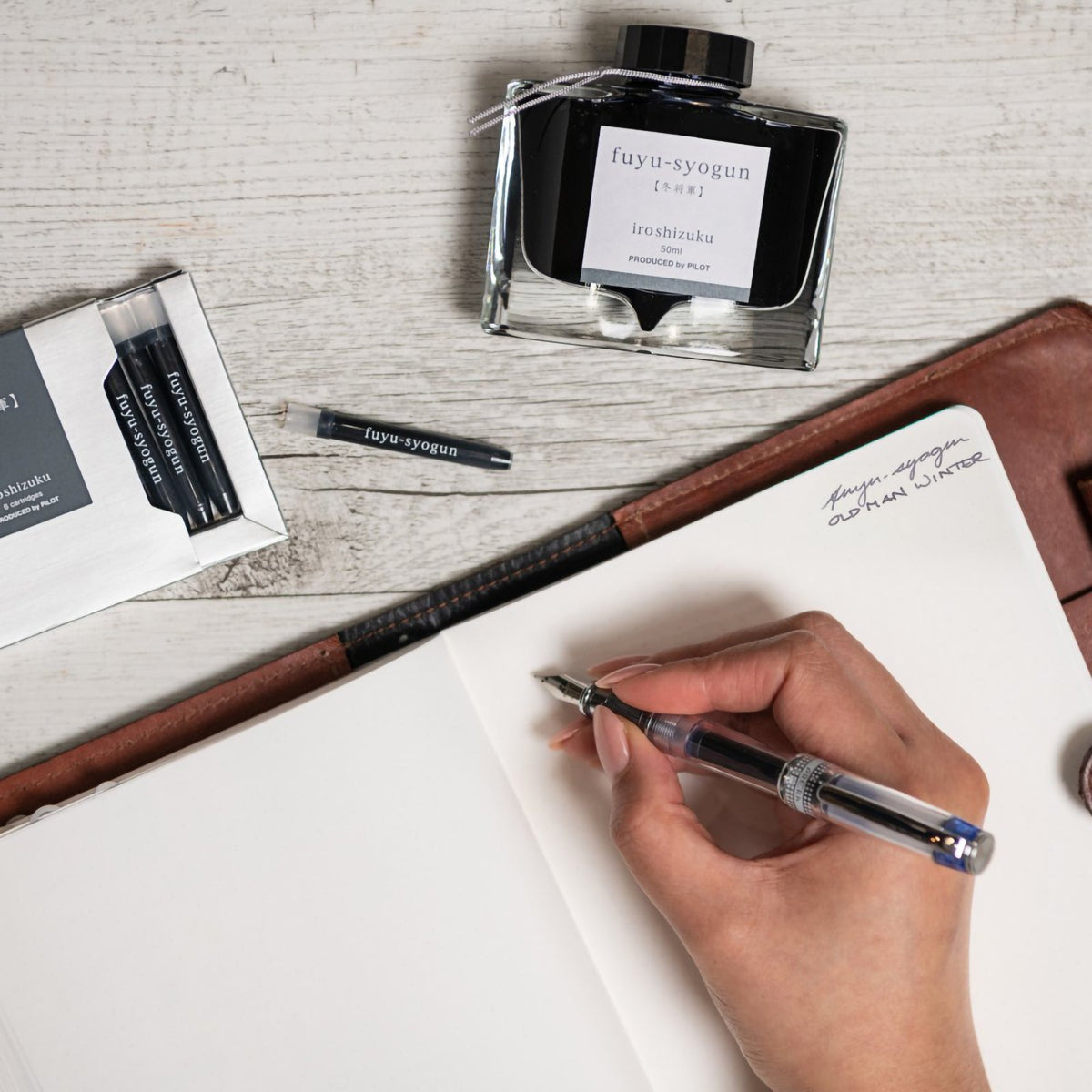 Pilot Iroshizuku Fountain Pen Ink Cartridge Old Man Winter (Fuyu-syogun) Pack 6