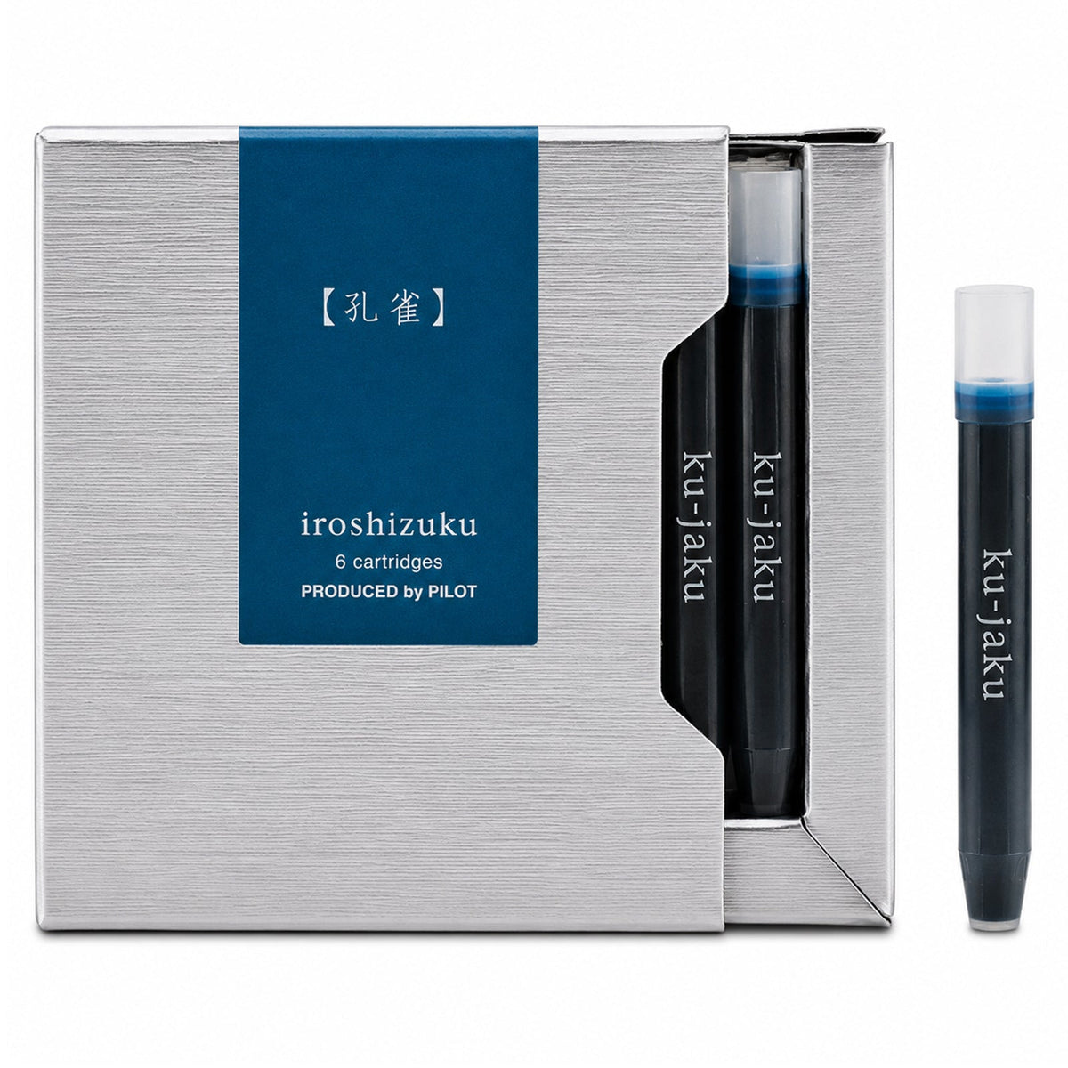 Pilot Iroshizuku Fountain Pen Ink Cartridge Peacock (Ku-jaku) Pack 6