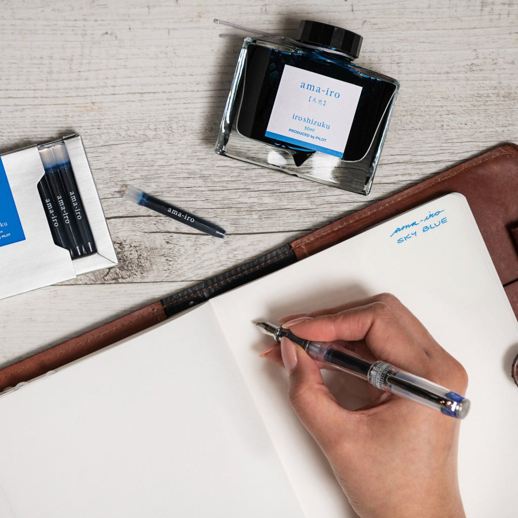 Pilot Iroshizuku Fountain Pen Ink Cartridge Sky Blue (Ama-iro) Pack 6