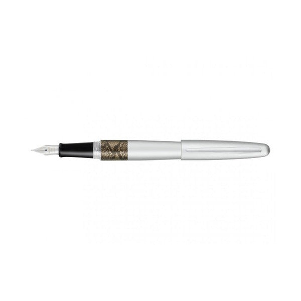 Pilot MR2 Fountain Pen Silver Python Barrel Medium Nib