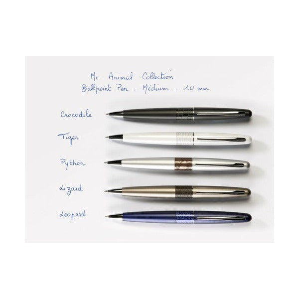 Pilot MR2 Premium Ballpoint Pen Medium White Tiger Barrel Black Ink