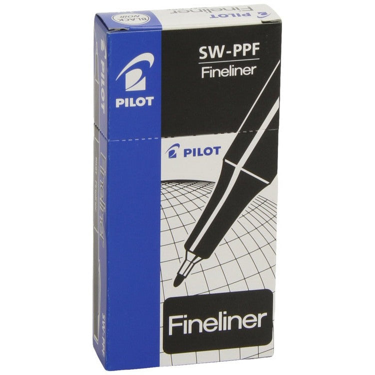 Pilot Original Fineliner Pen 0.4mm Black Box of 12