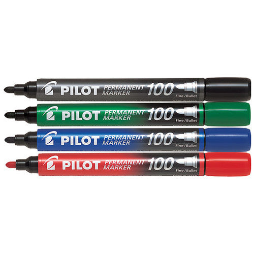 Pilot SCA-100 Permanent Marker Bullet Fine Blue Box of 12