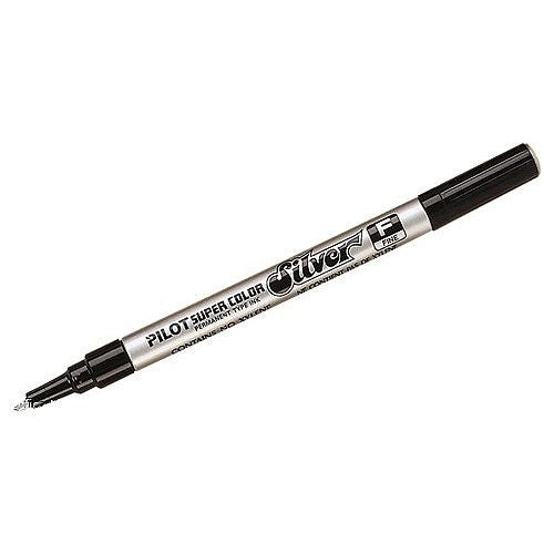Pilot Super Colour Permanent Metallic Marker Bullet Fine Silver Box of 12