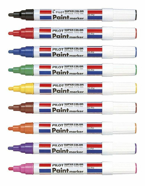 Pilot Super Colour Permanent Paint Marker Bullet Medium Black Box of 12