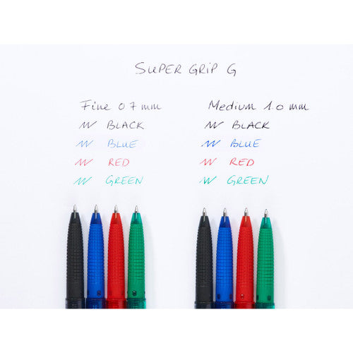 Pilot Super Grip G Retractable Ballpoint Pen Medium Light Blue Box of 12