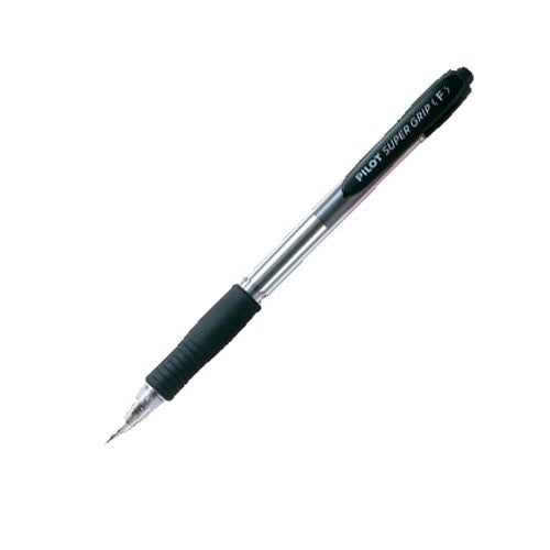 Pilot Super Grip Retractable Ballpoint Pen Fine Black Box of 12