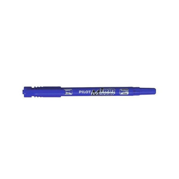 Pilot Twin Permanent Marker Dual Nib Blue Box of 12