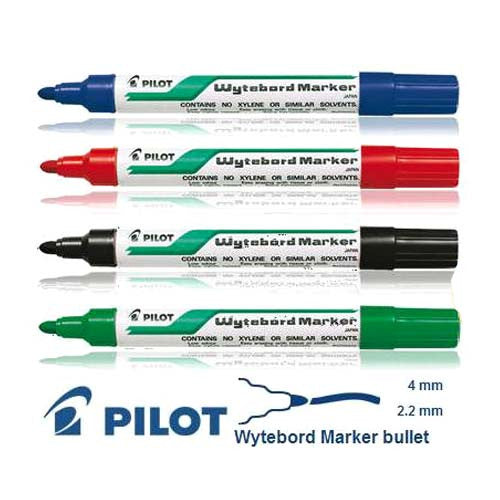 Pilot Wytebord Marker Bullet Tip 4mm Red Box of 12
