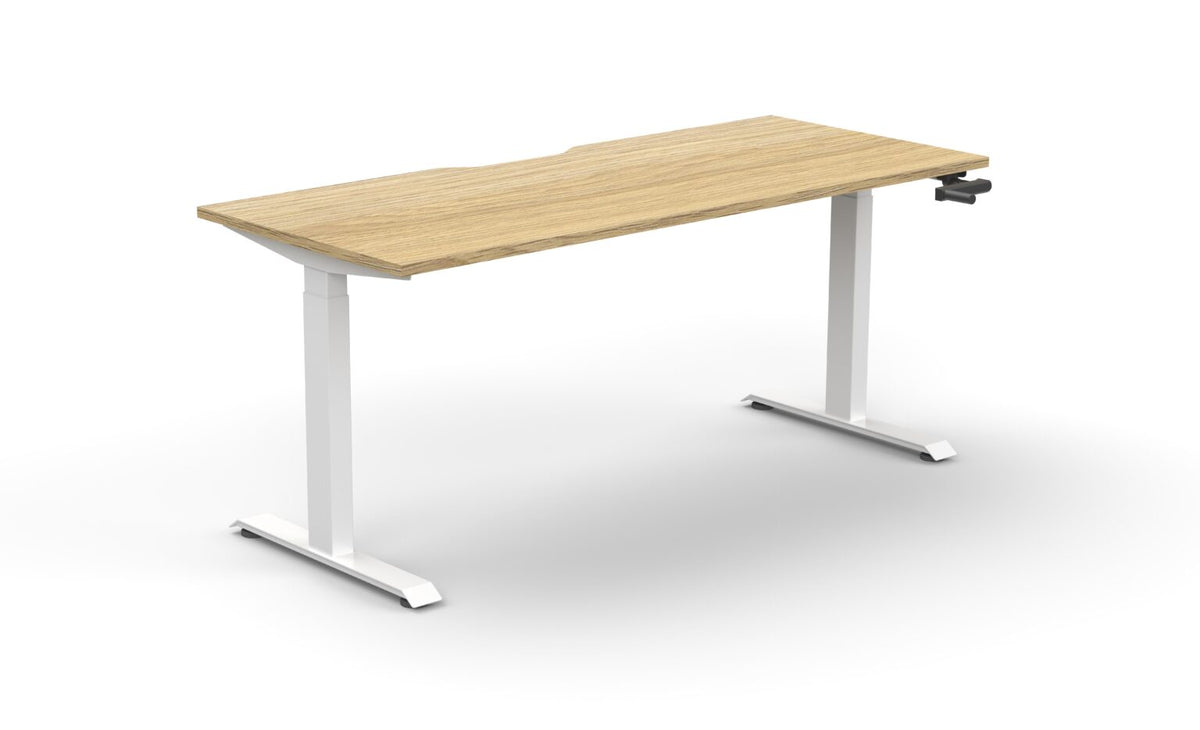 Rapidline Boost Crank Single Sided Workstation 1200 x 750mm Natural Oak / White Satin